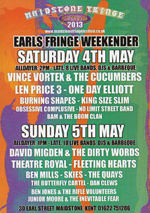Vince Vortex & the Cucumbers - Maidstone Fringe Festival, Earls, Maidstone 4.5.13
